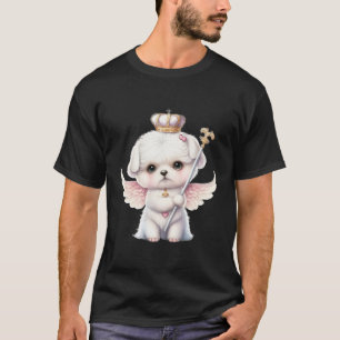 T-shirt Furry Joy : Angel Wing Maltese Chig Puppy Cadeau