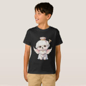 T-shirt Furry Joy : Angel Wing Maltese Chig Puppy Cadeau (Devant entier)