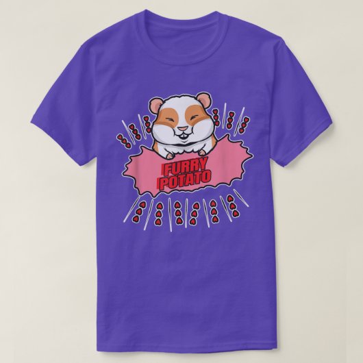 T-shirt Furry Potato - Funny Guinea Pig  (Design devant)