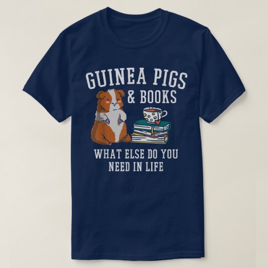 T-shirt Furry Potato Guinée Pigs & Books What Else Do You (Design devant)