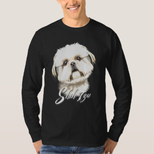 T-shirt Furry Shih Tzu Chien visage sérieux