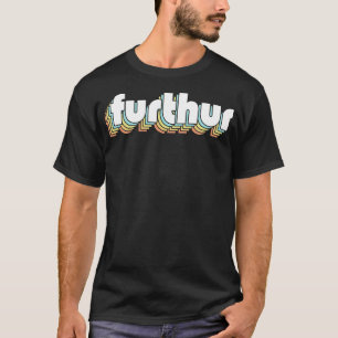 T-shirt Furthur Retro Typographie Arc-en-ciel style défraî