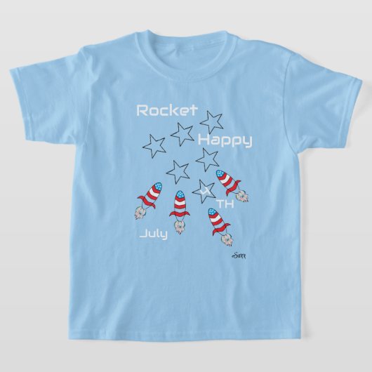 T-shirt : fusée (Poser)