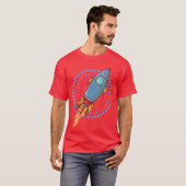 T-shirt Fusée spatiale pour femmes Vaisseau spatial Bande  (Devant entier)