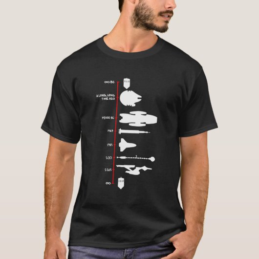 T-shirt Fusées de science-fiction de chronologie spatiale (Devant)