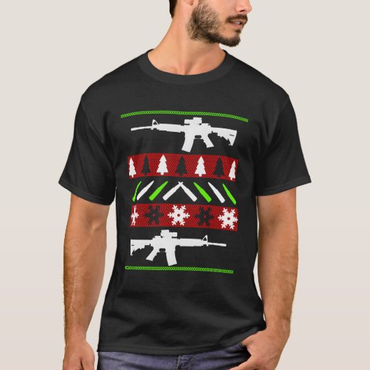 T-shirt Fusil Ar-15 Arme Laide (Devant)