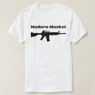 T-shirt Fusil moderne Molon Labe de noir du mousquet AR15