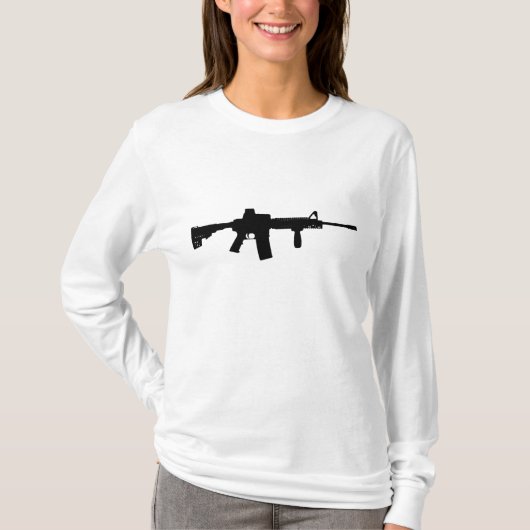 T-shirt Fusil noir AR-15 (Devant)