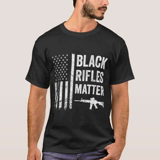T-shirt Fusils noirs, ça compte - Drôle, pro-droits aux ar (Devant)