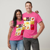 T-shirt Fusion Abstraite – Œuf, Glace, Échelle & Café (Unisexe)