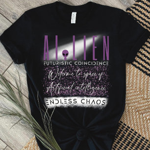 T-shirt Fusion de l'espace de l'intelligence alien et arti