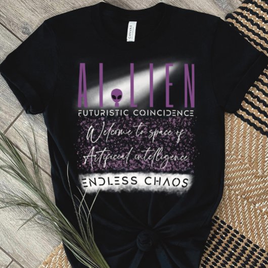 T-shirt Fusion de l'espace de l'intelligence alien et arti