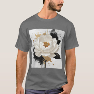 T-shirt Fusion de marbre rose élégant minimaliste moderne
