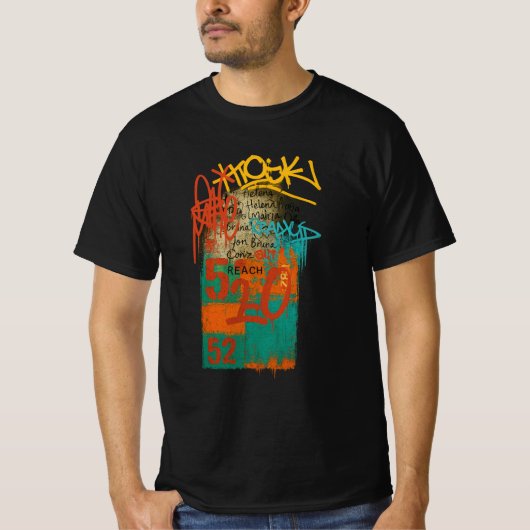 T-shirt Fusion des graffitis urbains (Devant)
