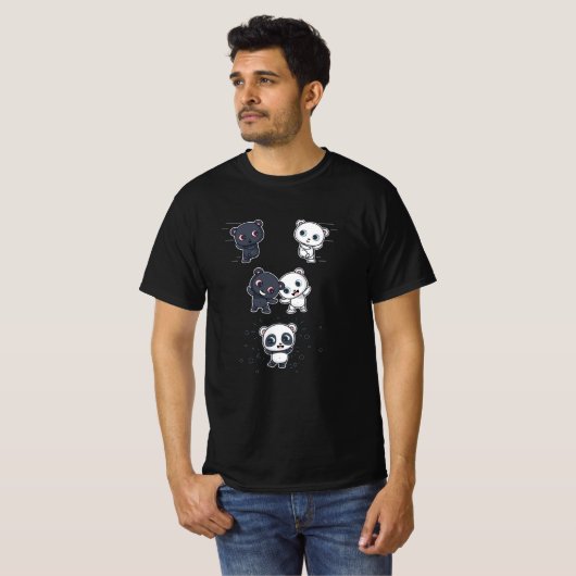T-shirt Fusion Panda Bear Funny (Devant entier)