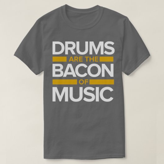 T-shirt Fûts de musique Bacon 1 (Design devant)