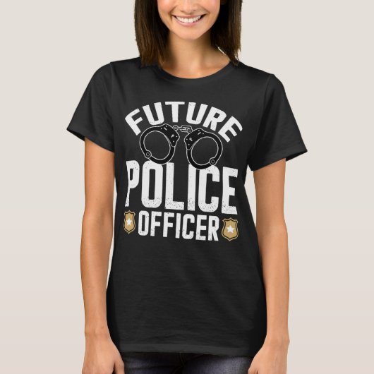 T-shirt Futur agent de police drôle Costume policier garço (Devant)