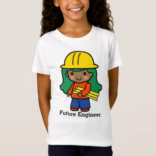 T-Shirt Futur Architecte/Ingénieur fille en Casquette dur