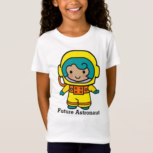 T-Shirt Futur astronaute fille en Spacesuit (Devant)