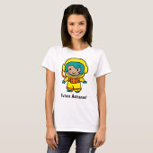 T-shirt Futur astronaute fille en Spacesuit (Devant entier)