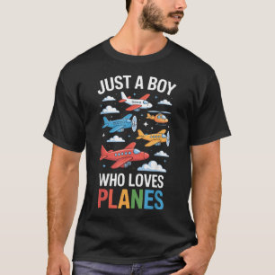 T-shirt Futur aviateur juste un garçon qui aime les avions