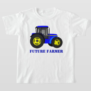 T-shirt Futur bleu d'agriculteur