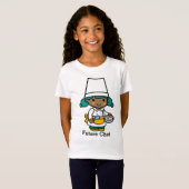 T-Shirt Futur chef / Baker Girl dans la cuisine d'Apron (Devant entier)
