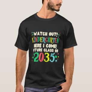 T-shirt Futur Classe De 2035 Attention maternelle Ici I
