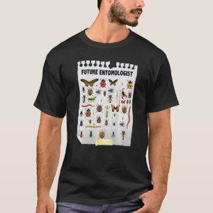 T-shirt Futur entomologiste mignon Graphique d'insectes et
