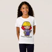 T-Shirt Futur entrepreneur fille avec marteau et corde (Devant entier)