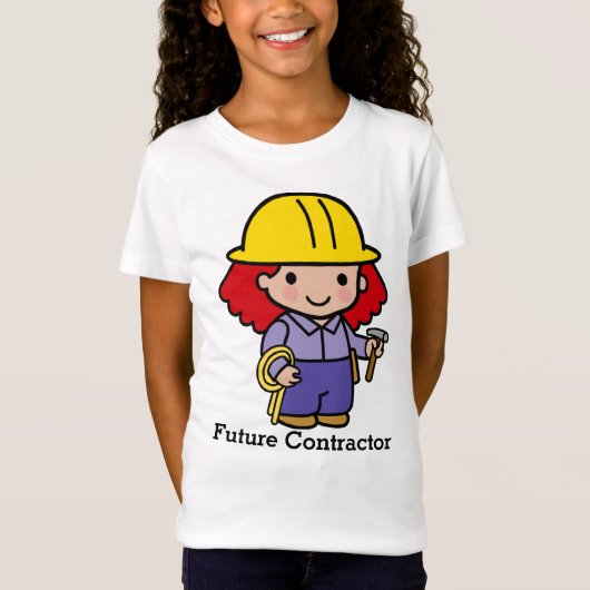 T-Shirt Futur entrepreneur fille avec marteau et corde (Devant)