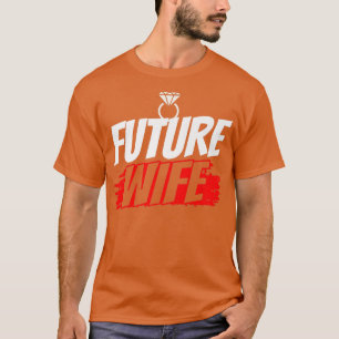 T-shirt Futur épouse fête de mariage mignonne enterrement