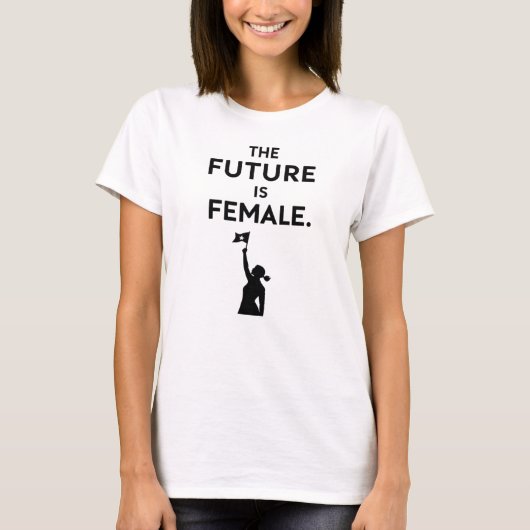T-shirt Futur Féministe Gras Femme Énoncé Art (Devant)