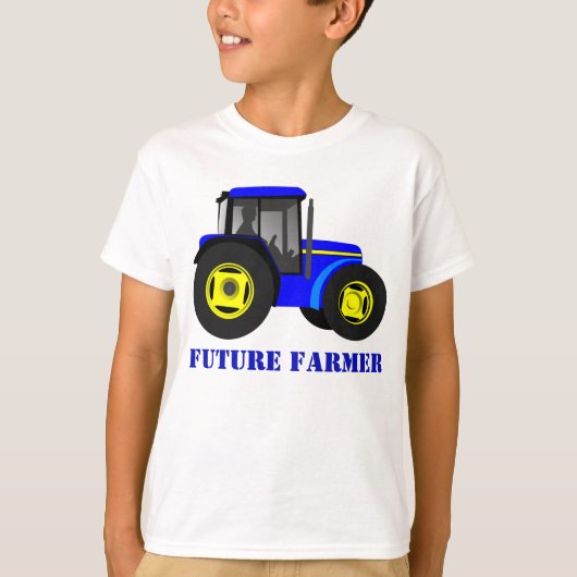 T-shirt Futur fermier bleu (Devant)