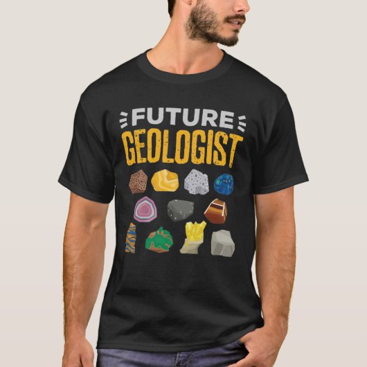 T-shirt Futur géologue étudiant en géologie (Devant)