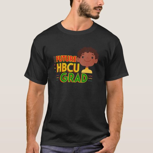 T-shirt Futur Hbcu Grad Cute Boy Africain-Américain Noir H (Devant)