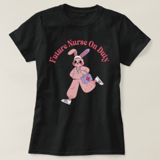T-shirt Futur infirmier en service Lapin mignon