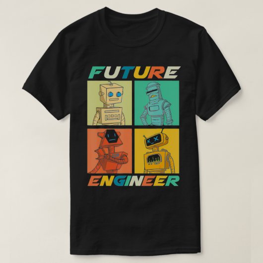 T-shirt Futur Ingénieur Costume Robot Adultes et Ki (Design devant)