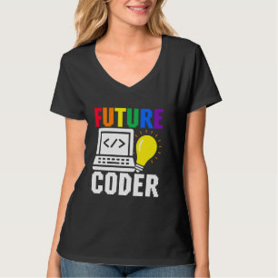 T-shirt Futur jeune codeur mignon carrière programmeur inf