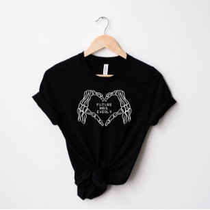 T-shirt Futur Madame Femmes Chemises Gothique Mains Squele