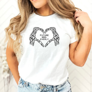 T-shirt Futur Madame Femmes Chemises Gothique Mains Squele