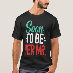 T-shirt Futur Mari Bientôt Être M Engagé Fiance Engager