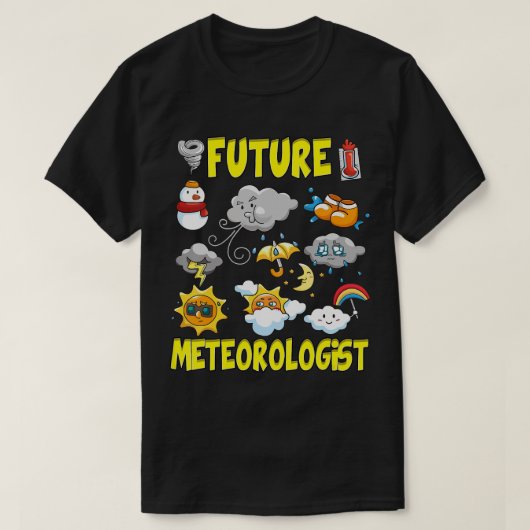 T-shirt Futur météorologiste des enfants Chemise Météo Pré (Design devant)