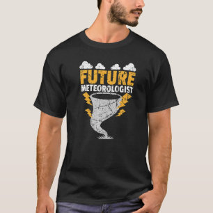 T-shirt Futur météorologue Tempête de pluie solaire Grunge