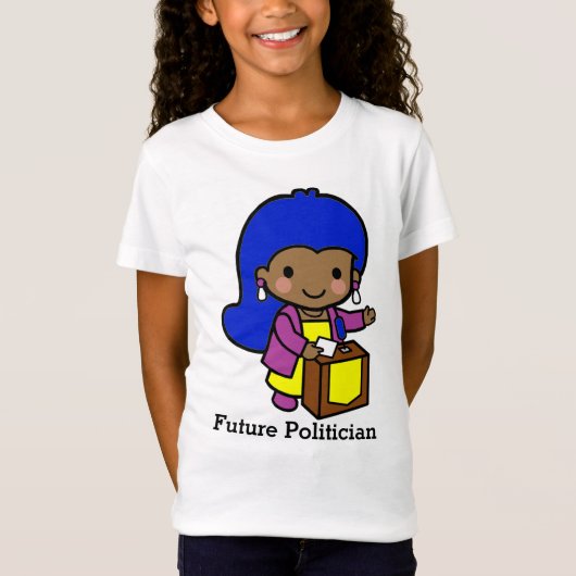 T-Shirt Futur mignonne fille Politicienne / Conférencier (Devant)