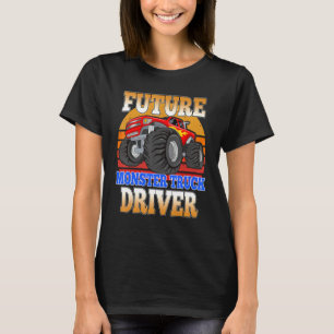 T-shirt Futur Monster Truck Driver Vintage Retro Truck