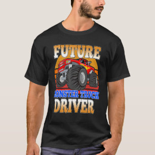 T-shirt Futur Monster Truck Driver Vintage Retro Truck