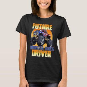T-shirt Futur Monster Truck Driver Vintage Retro Truck