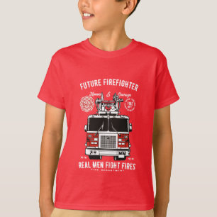 T-shirt Futur moteur de camion de pompiers de cadeaux de