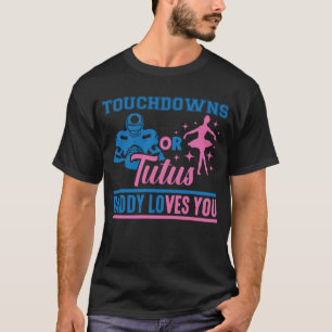 T-shirt Futur papa son touchdowns fille Tutus Baby